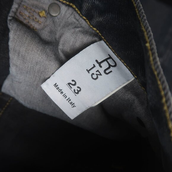 R13 Crossover Jeans in Faded Black Size 23 - Picture 7 of 13